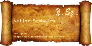 Neller Szabolcs névjegykártya
